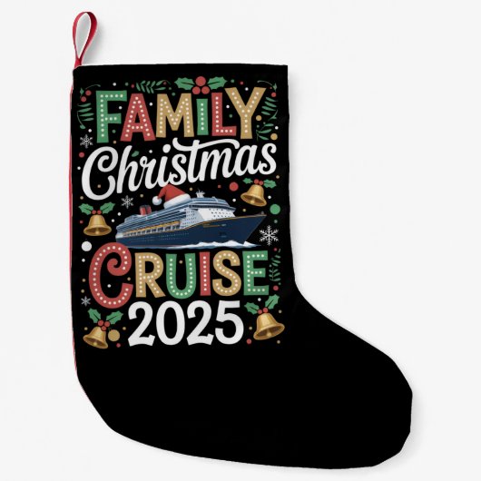 Family Christmas Cruise 2025 Matching Holiday Xmas スモールクリスマスストッキング (正面)
