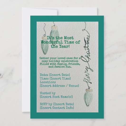 Family Christmas Invitation 招待状 (正面)