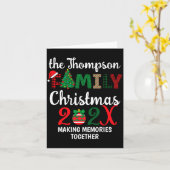 Family Christmas Making Memories Together  カード (黄色い花)