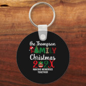Family Christmas Making Memories Together  キーホルダー (正面)