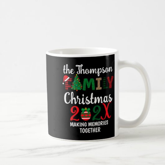 Family Christmas Making Memories Together コーヒーマグカップ (右)