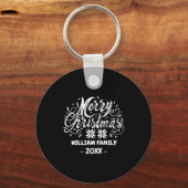 Family Christmas Matching Pajama Xmas Party  キーホルダー (正面)