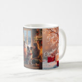 Family Christmas Mug with Border Collie – Cozy Hol コーヒーマグカップ (正面右)
