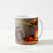 Family Christmas Mug with Border Collie – Cozy Hol コーヒーマグカップ (正面右)