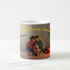 Family Christmas Mug with Border Collie – Cozy Hol コーヒーマグカップ