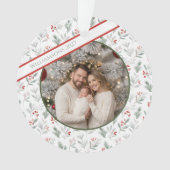 Family Christmas Ornament – Festive Foliage Photo オーナメント (正面)