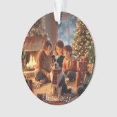 Family Christmas Ornament with Border Collie – Coz オーナメント (正面)