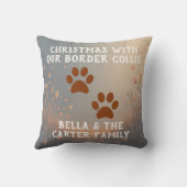 Family Christmas Ornament with Border Collie – Coz クッション (裏面)