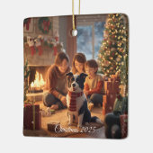 Family Christmas Ornament with Border Collie – Coz セラミックオーナメント (左)