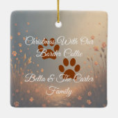 Family Christmas Ornament with Border Collie – Coz セラミックオーナメント (裏面)