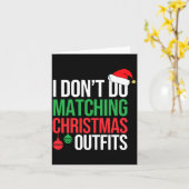 Family Christmas Pajamas I Dont Do Matching Christ カード (黄色い花)