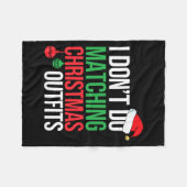 Family Christmas Pajamas I Dont Do Matching Christ フリースブランケット (正面(横))