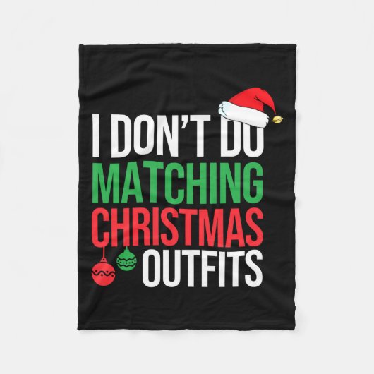 Family Christmas Pajamas I Dont Do Matching Christ フリースブランケット (正面)