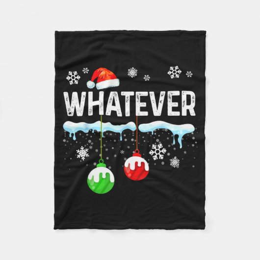 Family Christmas Pajamas Matching Whatever フリースブランケット (正面)