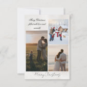 Family Christmas Photo Card – Warm Holiday Wishes サンキューカード (正面)