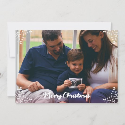 Family Christmas Photo Card with Bible Verse シーズンカード (正面)