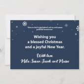 Family Christmas Photo Card with Bible Verse シーズンカード (裏面)