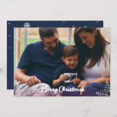 Family Christmas Photo Card with Bible Verse シーズンカード (正面/裏面)