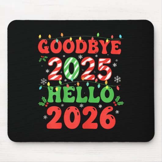 Family Christmas Shirts Matching 2025, Funny Nye H マウスパッド (正面)