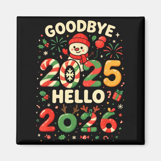 Family Christmas Shirts Matching 2025, Funny Nye H マグネット (正面)