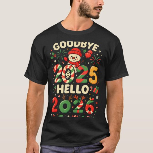 Family Christmas Shirts Matching 2025, Funny Nye H Tシャツ (正面)
