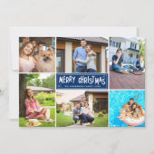 Family Collage 6 Photos Merry Christmas  シーズンカード (正面)