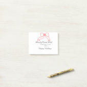 Family comes first red bow family name holidays ポストイット (デスク上)