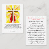 Family consecration prayer card 名刺 (正面/裏面)