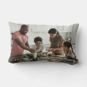 Family Cooking Together Lumbar Pillow Design ランバークッション (裏面)