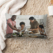 Family Cooking Together Lumbar Pillow Design ランバークッション (ブランケット)