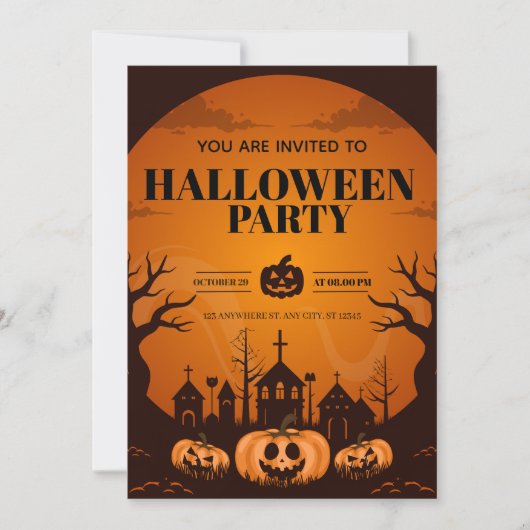 Family Costume Party Invite | Fun & Editable Card 招待状 (正面)