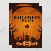Family Costume Party Invite | Fun & Editable Card 招待状 (正面/裏面)
