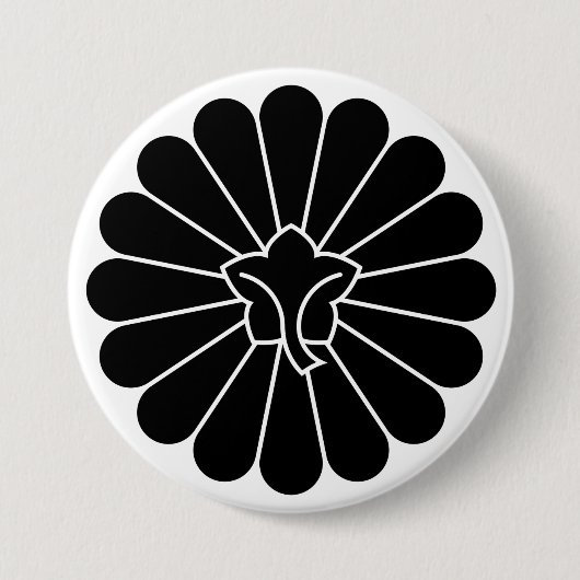 [Family Crests] back-side 16 petals chrysanthemum 缶バッジ (正面)
