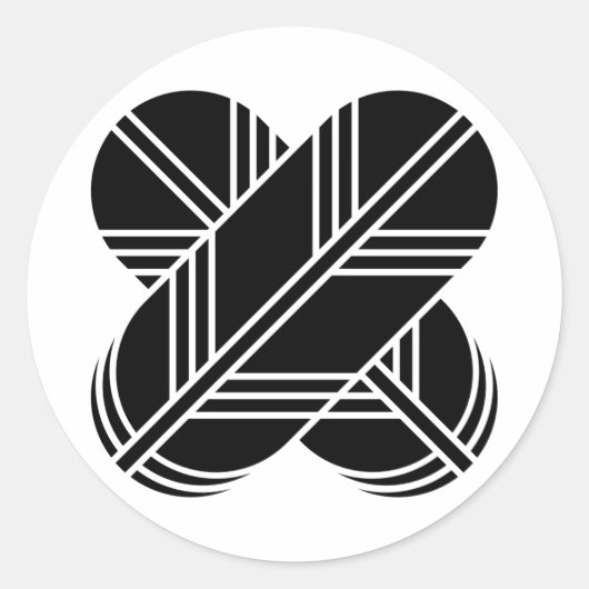 [Family Crests] Crossed hawk feathers ラウンドシール (正面)