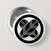 [Family Crests] Crossed hawk feathers with circle 缶バッジ (正面&裏面)