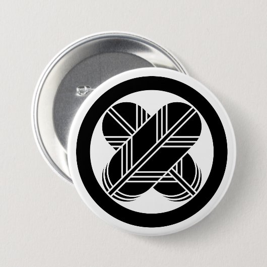 [Family Crests] Crossed hawk feathers with circle 缶バッジ (正面&裏面)