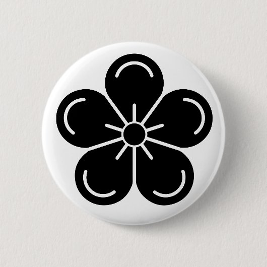 [Family Crests] Decorated Plum Flower 缶バッジ (正面)