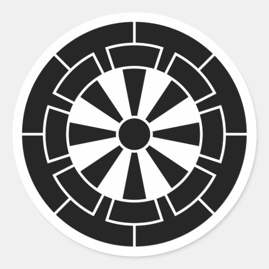 [Family Crests] Genji clan wheel ラウンドシール (正面)