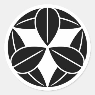 [Family Crests] Nine bamboo leaves ラウンドシール