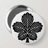 [Family Crests] Oni Kaji leaf 缶バッジ (正面&裏面)