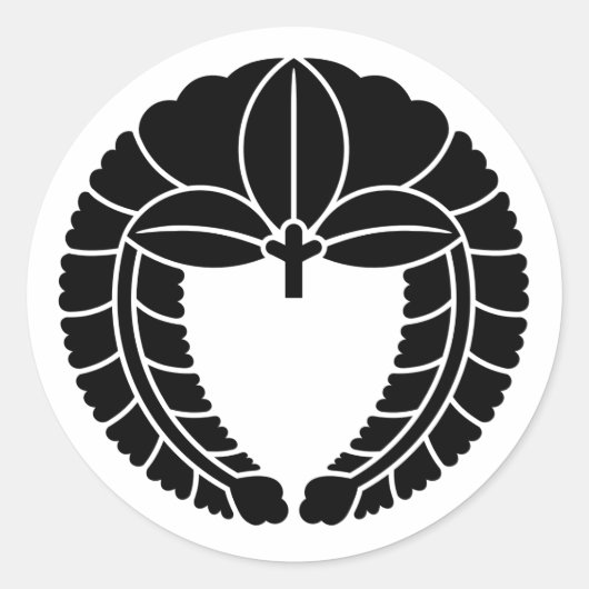 [Family Crests] Orthodox wisteria ラウンドシール (正面)