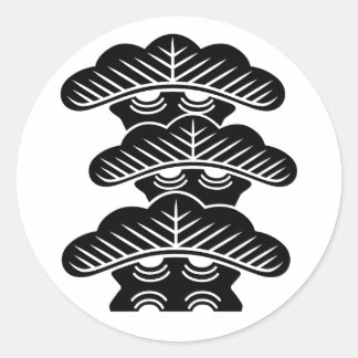 [Family Crests] Right-aligned 3tiered pine trees ラウンドシール