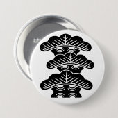 [Family Crests] Right-aligned 3tiered pine trees 缶バッジ (正面&裏面)