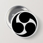 [Family Crests] Right-rotating Mitsu-domoe 缶バッジ (正面&裏面)