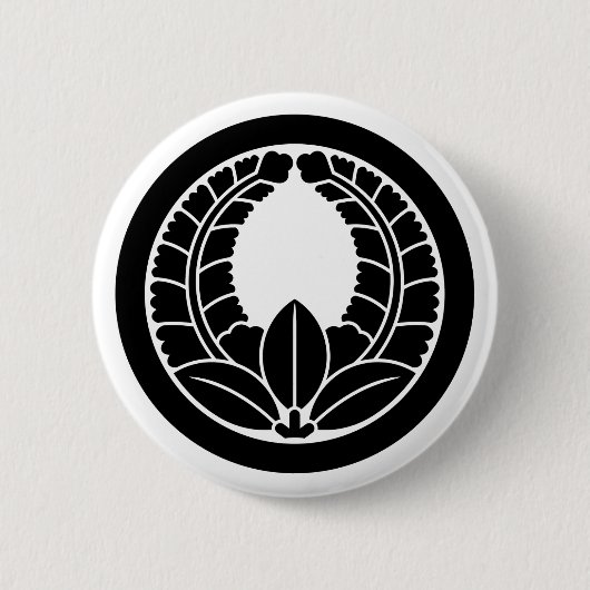 [Family Crests] Rising wisteria with circle 缶バッジ (正面)