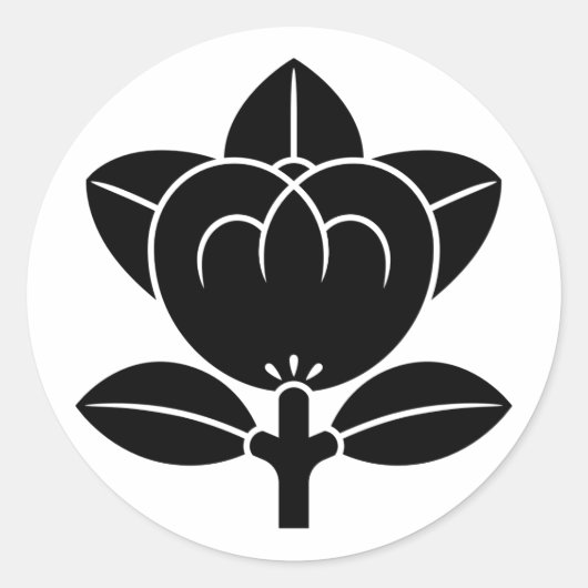 [Family Crests] Tachibana flower ラウンドシール (正面)