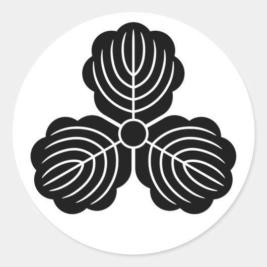 [Family Crests] three ork leaves ラウンドシール (正面)