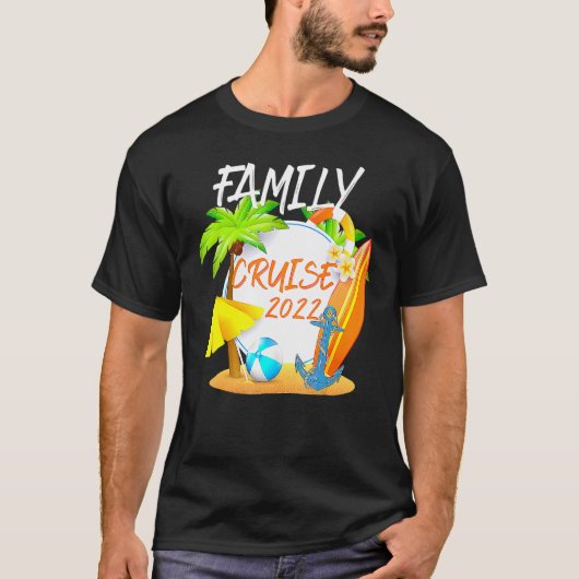Family Cruise 2022 Matching Ocean Anchor Beach Oce Tシャツ (正面)