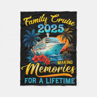 Family Cruise 2025 Summer Vacation Family Reunion フリースブランケット