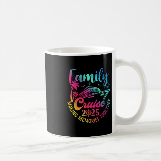 Family Cruise 2025 Summer Vacation Matching Family コーヒーマグカップ (右)
